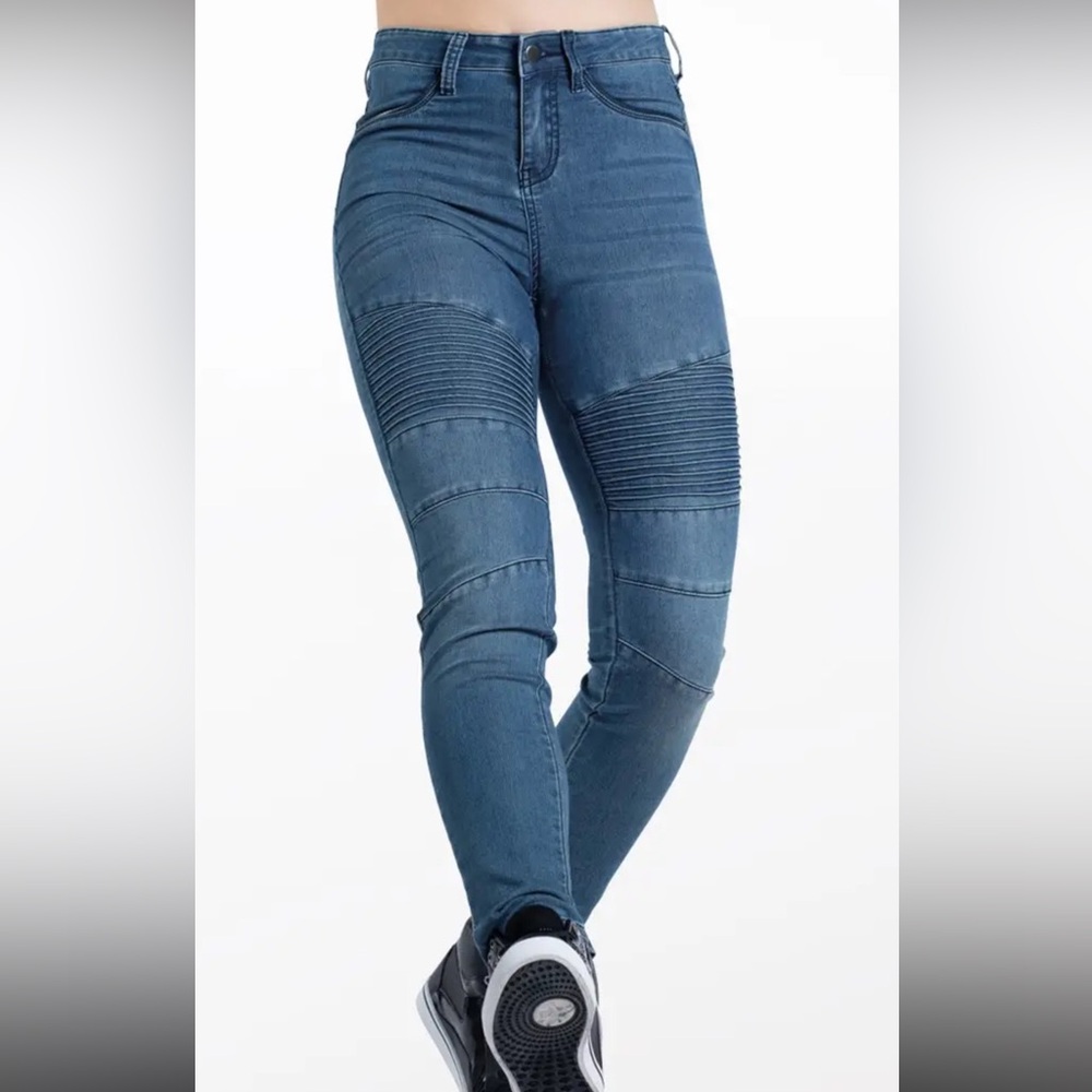 Urban Groove Womens Denim Stretch Legging Jeans Knee Panel Details Size XL 16/18